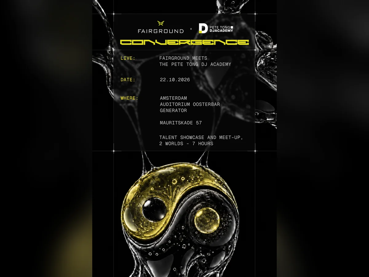Convergence, Fairground meets the Pete Tong DJ Academy, 22 October 2026 at the OOSTerBAR, Generator Amsterdam